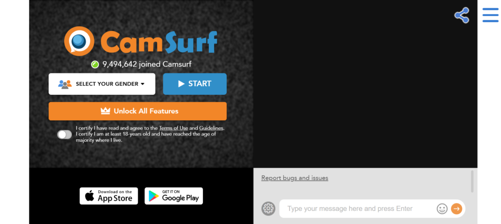 cam surf video chat app